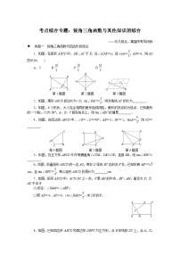 中考训练考点综合专题：锐角三角函数与其他知识的综合专项训练与解析