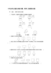 中考训练必考点强化训练专题：简单三视图的识别专项训练与解析