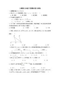 2022-2023学年人教版七年级数学下册期末复习训练