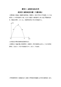 中考数学二轮复习重难点复习题型08 函数的实际应用 类型四 抛物线型问题（专题训练）（2份打包，原卷版+解析版）