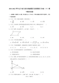 2021-2022学年辽宁省大连市高新园区名校联盟八年级(下)期中数学试卷