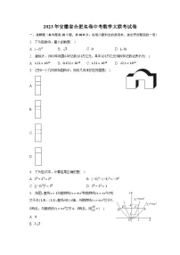 2023年安徽省合肥名卷中考数学大联考试卷(含解析)