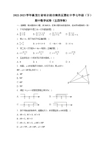 2022-2023学年黑龙江省哈尔滨市南岗区萧红中学七年级（下）期中数学试卷（五四学制）(含解析）