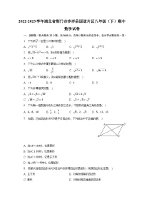 2022-2023学年湖北省荆门市沙洋县国道片区八年级（下）期中数学试卷(含解析）