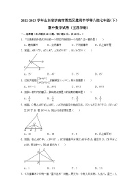 2022-2023学年山东省济南市莱芜区胜利中学等八校七年级（下）期中数学试卷（五四学制）(含解析)