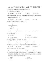 2022-2023学年浙江省杭州十三中七年级（下）期中数学试卷(含解析)