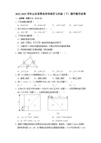 山东省青岛市市南区2022-2023学年七年级下学期4月期中数学试题