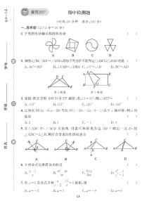 （2023秋）（初中）青岛版数学（八上）-期中检测题