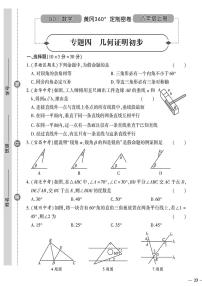 （2023秋）（初中）八年级上册-青岛版数学-专题四 几何证明初步