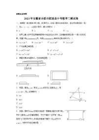 2023年安徽省合肥市肥西县中考数学二模试卷(含解析)