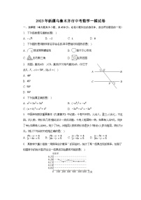 2023年新疆乌鲁木齐市中考数学一模试卷（含解析）