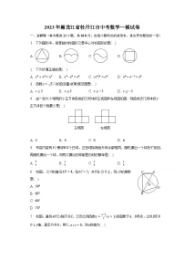 2023年黑龙江省牡丹江市中考数学一模试卷（含解析）