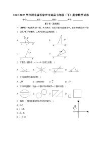 2022-2023学年河北省石家庄市赵县七年级（下）期中数学试卷（含解析)