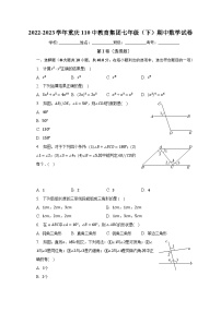 2022-2023学年重庆110中教育集团七年级（下）期中数学试卷（含解析）