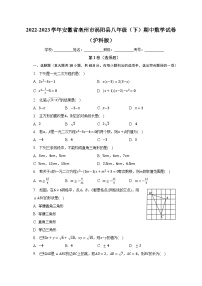 2022-2023学年安徽省亳州市涡阳县八年级（下）期中数学试卷（沪科版）（含解析）