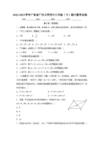 2022-2023学年广东省广州大学附中八年级（下）期中数学试卷（含解析）