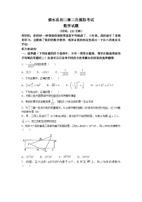 2023年山东省济宁市泗水县中考三模数学试题