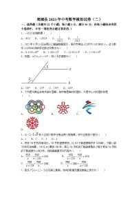 2023年山东省临沂市郯城县中考二模数学试题