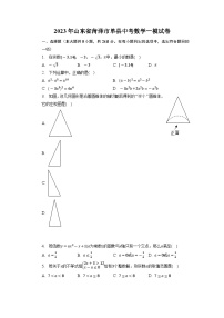 2023年山东省菏泽市单县中考数学一模试卷