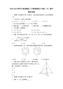 江西省南昌三中教育集团2022-2023学年八年级下学期期中数学试卷