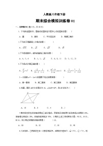 2022-2023学年初中八年级数学下学期期末综合模拟训练卷01（人教版）（含参考答案）