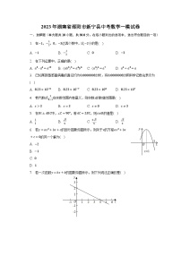 2023年湖南省邵阳市新宁县中考数学一模试卷（含解析）