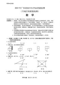 2023年广东省中山市中考三模数学试题及答案