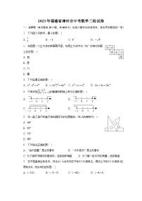 2023年福建省漳州市中考数学二检试卷（含解析）