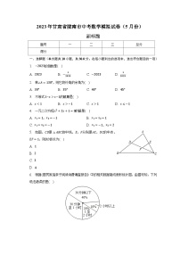 2023年甘肃省陇南市中考数学模拟试卷（5月份）（含解析）