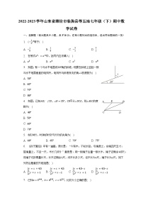 2022-2023学年山东省潍坊市临朐县等五地七年级（下）期中数学试卷（含解析）