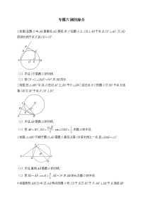 2023届中考数学热点题型突破 专题六 圆的综合