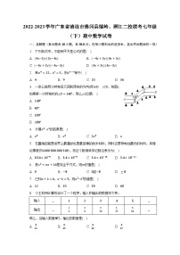 2022-2023学年广东省清远市佛冈县烟岭、潖江二校联考七年级（下）期中数学试卷（含解析）