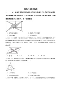 专题07 选择压轴题-备战宁波中考数学真题模拟题分类汇编