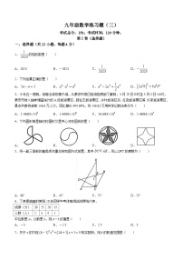 2023年山东省泰安市岱岳区中考三模数学试题（含答案）