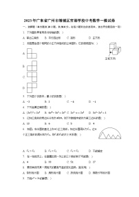 2023年广东省广州市增城区官湖学校中考数学一模试卷（含解析）