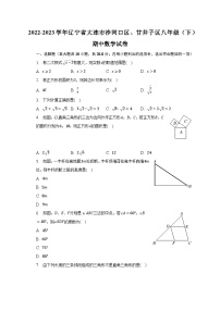 2022-2023学年辽宁省大连市沙河口区、甘井子区八年级（下）期中数学试卷（含解析）