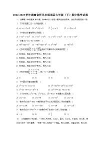 2022-2023学年湖南省怀化市通道县七年级（下）期中数学试卷（含解析）