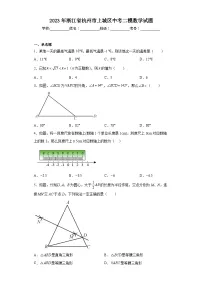 2023年浙江省杭州市上城区中考二模数学试题(含答案)