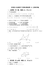 苏科版七年级数学下册期末测试题（5）(答案详情)