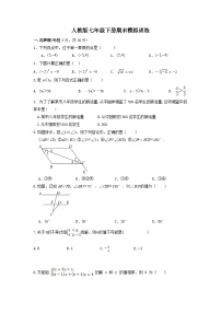 2022-2023学年人教版七年级下册期末数学模拟训练卷