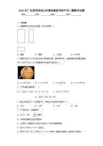 2023年广东深圳市南山外国语高新学校中考三模数学试题(含答案)