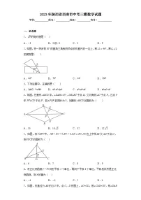 2023年陕西省西安市中考三模数学试题（含答案）
