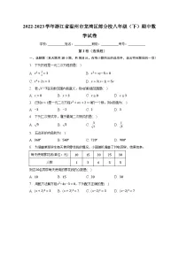 2022-2023学年浙江省温州市龙湾区部分校八年级（下）期中数学试卷（含解析）