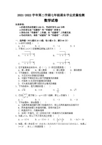 安徽省名校联盟2022-2023学年七年级下学期期末模拟数学试卷