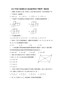 2023年四川省绵阳市江油实验学校中考数学一模试卷（含解析）