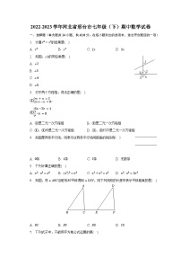 2022-2023学年河北省邢台市七年级（下）期中数学试卷（含解析）