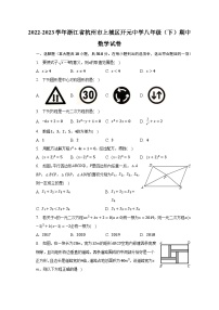 2022-2023学年浙江省杭州市上城区开元中学八年级（下）期中数学试卷（含解析）