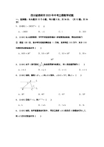 四川省绵阳市2023年中考三模数学试题