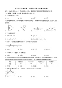 2023年广东省东莞中学初中部中考三模数学试题（含答案）