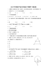 2023年甘肃省平凉市庄浪县中考数学一模试卷（含解析）